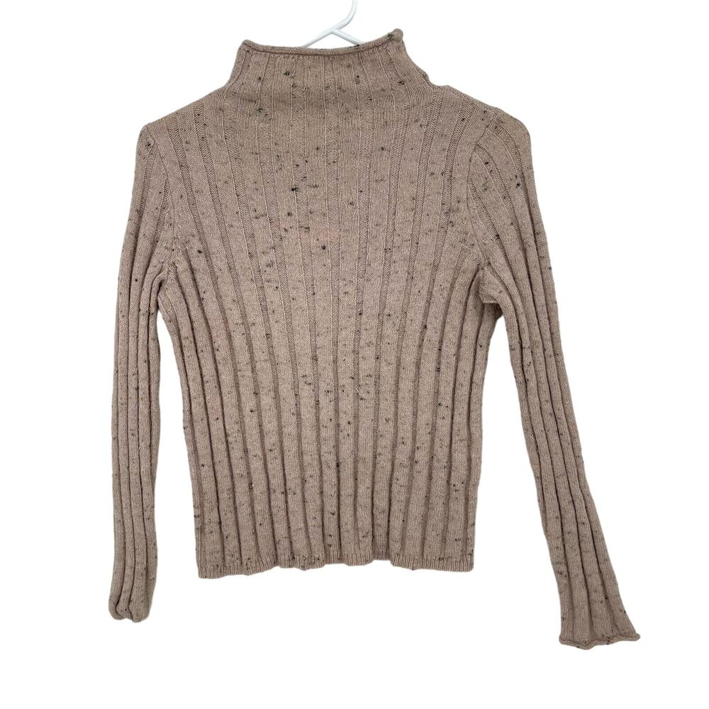 Madwell Sweater Women Size XXS Donegal Evercrest Turtleneck Knit Sand Bodycon